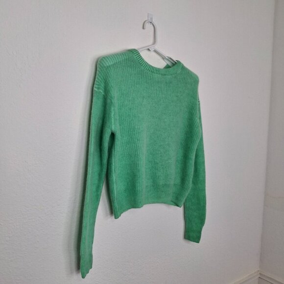 Line 100% Cashmere Sweater Sz M Crop Slouchy Preppy Boho Colorful - Picture 6 of 11